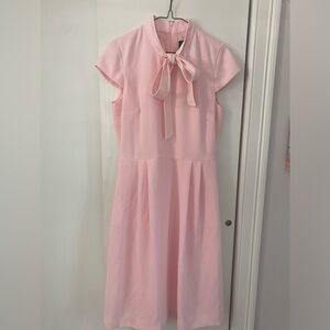 J crew women’s light pink dress with bow. Size 6 tall. NEW WITH TAGS